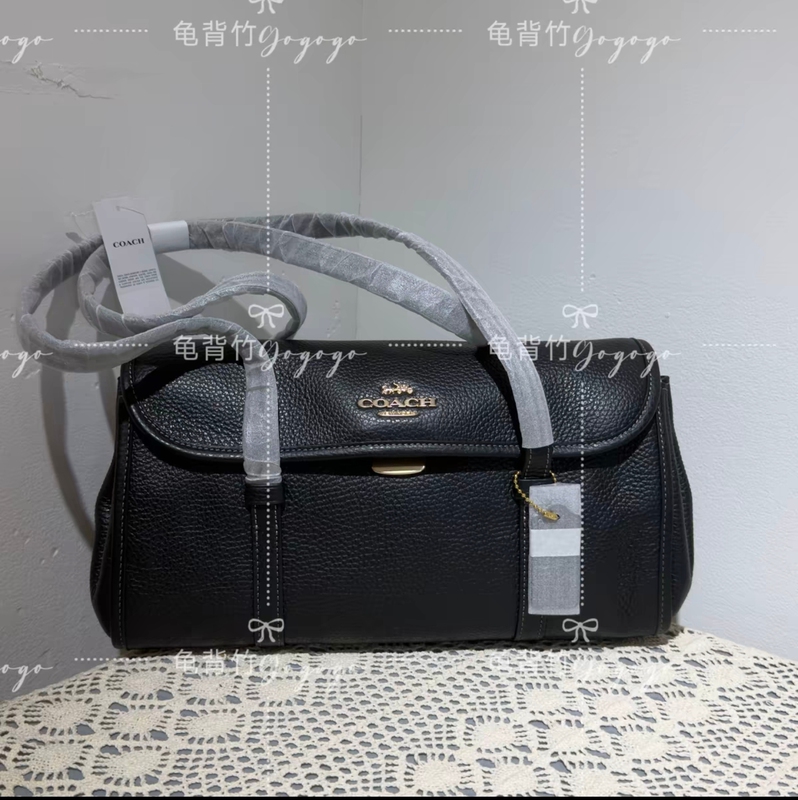 【Monstera】Coach Brigit Vintage Underarm Baguette Bag with Bow Single Shoulder Bag Small Square Bag 【Monstera】Coach Brigit Vintage Underarm Baguette Bag with Bow Single Shoulder Bag Small Square Bag