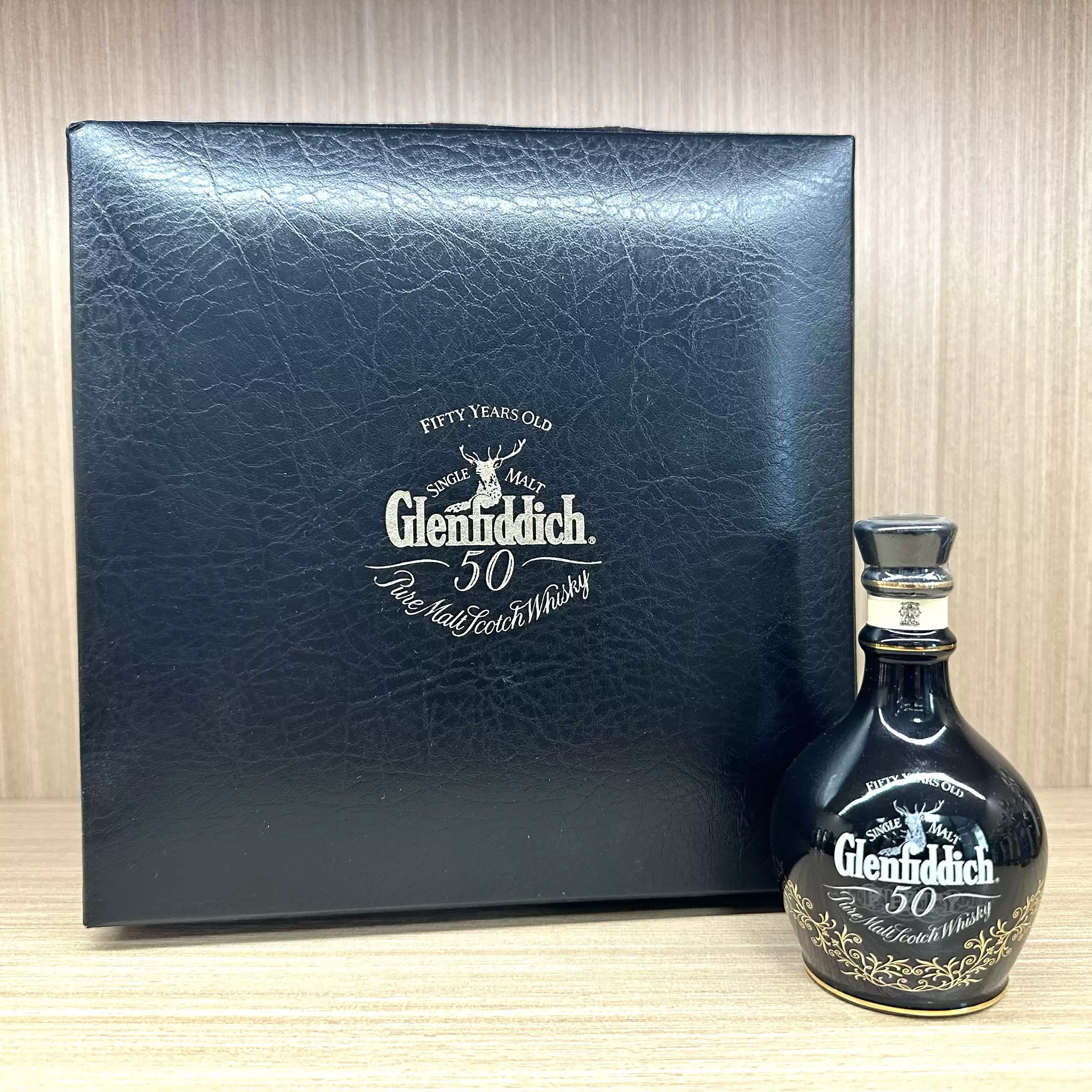 酒版格蘭菲迪Glenfiddich 50年單一麥芽威士忌酒版50ml瓷瓶空瓶-淘寶 