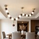 Long island shape bead lamp for dining table and bar