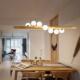 Nordic Japanese restaurant chandelier log commercial shop bar