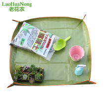 Old flower farmer PE gardening floor mat succulent plant transfer pot soil change waterproof flower mat balcony planting soil mixing operation mat