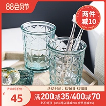 Spain imported glass washing mouth cup Household simple brushing cup Couple suit tooth cylinder tooth toothbrush cup