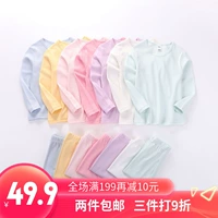 Đồ lót cotton cho trẻ em Disney Không có chất huỳnh quang cho bé trai và bé gái bằng vải cotton mùa thu nguyên chất cho bé mùa thu và áo mùa đông thời trang bé trai