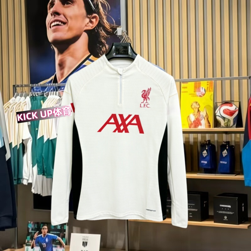 Premier League 25/26 Liverpool Long-Sleeved Half-Zip Warm-Up Training Uniform Wirtz Warm-Up Football Uniform