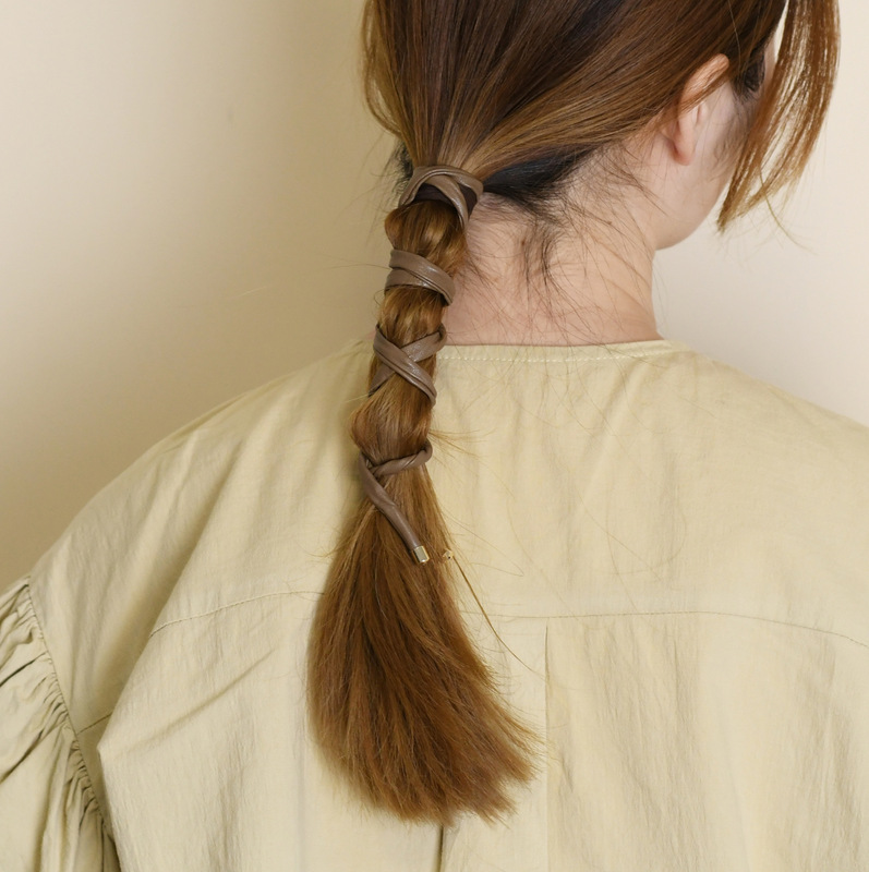ins Wind-Style Hair Ties with Leather and Wire, Hair Bands for Ponytails, Stylish and Simple Hair Accessories for Women