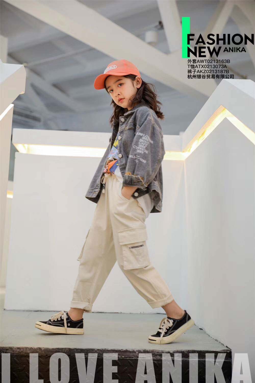 ANIKA Anika brand children's clothing 2022 autumn special offer girls and boys medium and big children's denim jacket