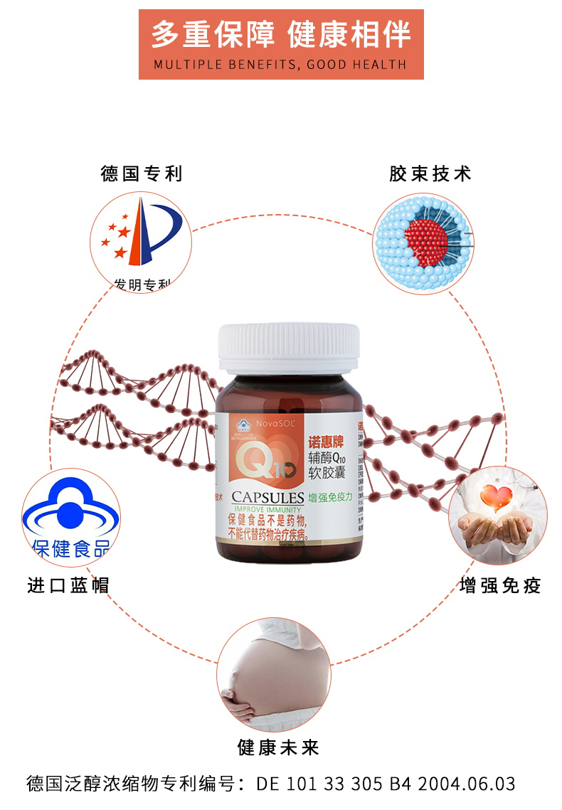 诺惠牌辅酶Q10胶囊5瓶