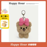 Розовая милая подвеска с бантиком, мультяшный брелок, аксессуар на рюкзак, плюшевая, с медвежатами