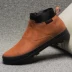 Giày nam mùa đông giày cao cộng với giày nhung ấm áp Giày xu hướng Anh Giày nam giản dị phiên bản Hàn Quốc của một đôi giày cao đến mắt cá chân mua giày thể thao Giay cao