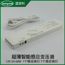 12V5A60W Ultra-thin cabinet light special power transformer adapter led DuPont 7-port induction switch