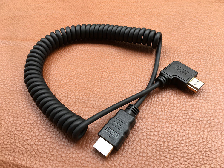 Xiaomi TV HD HDMI connector Universal transmission line lower left and right elbow right angle 90-degree telescopic spring line