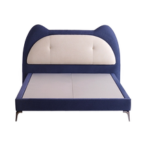 King Koer Childrens Bed 3-16 years old special fabric solid wood bed frame KIDS Explorer Series Lulu Cat