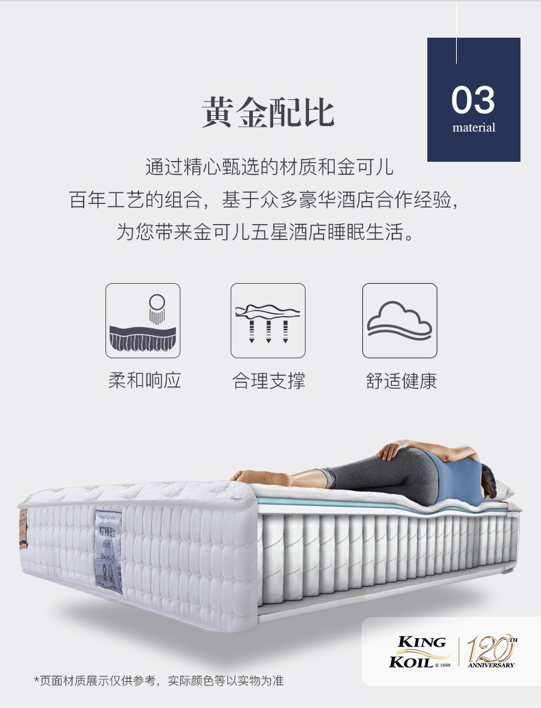 Vàng có thể con latex nệm lò xo nệm Simmons 1,8 m 1,5 m nệm cứng nhắc Meridien - Nệm nệm 1m6