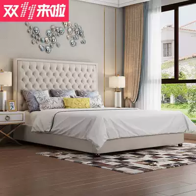 bei ou gentry modern double American light luxury near 1 5 m 1 8 M Jane European master cloth art bed backrest