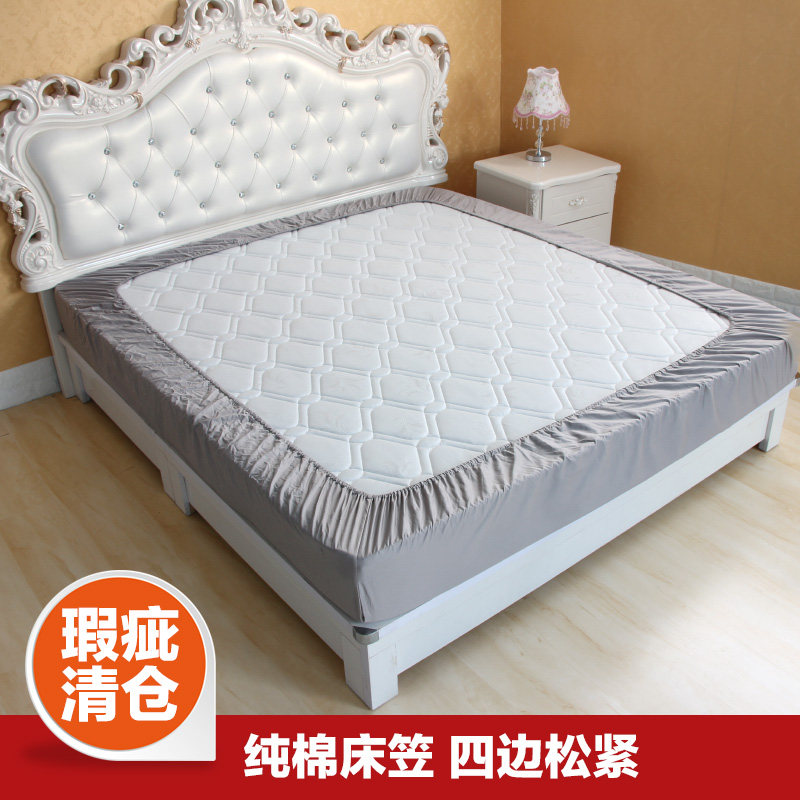 Blemish Pure Cotton Tribute Satin Bed Hat single piece Egyptian cotton full cotton bed Bedding Bedhat Bedcover Mattress Cover 60 special price-Taobao