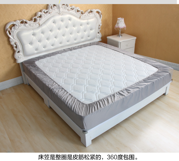 Giường cotton satin nguyên chất Bộ đồ giường cotton cotton Ai Cập đơn giường trampoline bọc nệm 60 tấm ga trải giường chun đẹp	