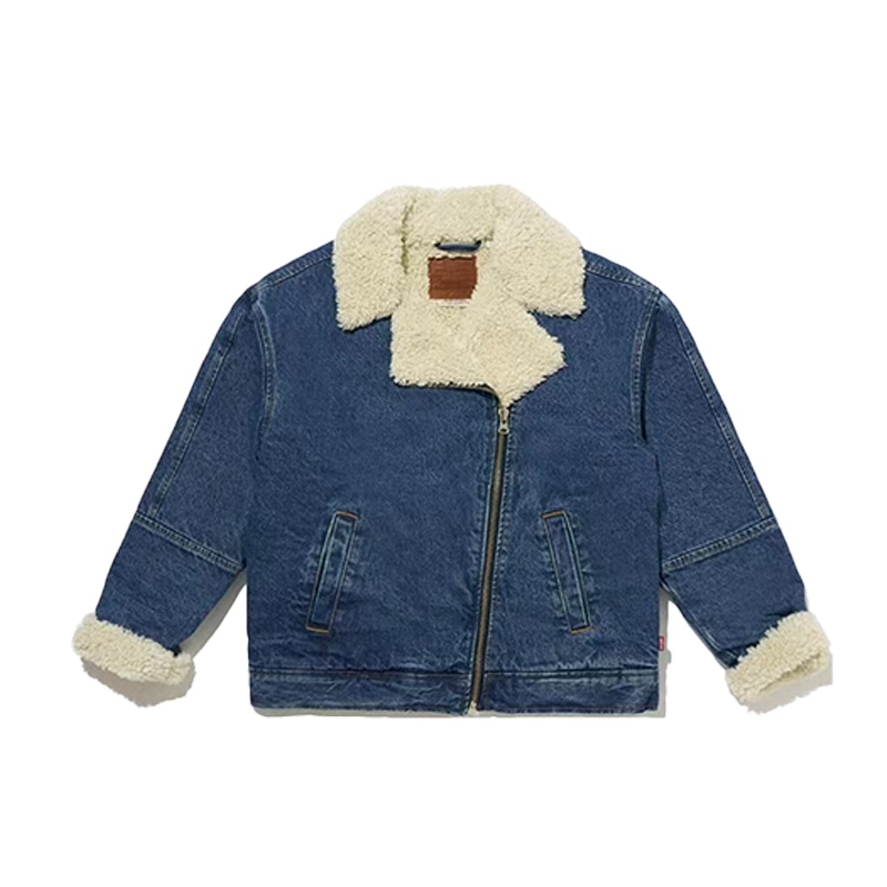 Levi'S/Levi's Washed Warm Simple Long-Sleeved Denim Jacket Long-Sleeved Jacket 9370-0001