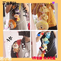 () Cartoon female plush doll pendant Student change coin bag School bag Couple style pendant Male gift