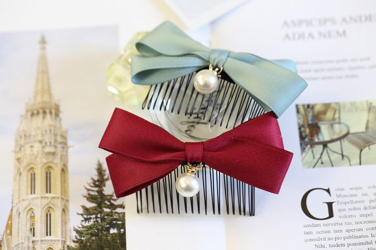 Bow tóc chải tóc ngắn thẻ bangs phụ kiện tóc đầu rèm tóc clip Nhật Bản và Hàn Quốc phong cách đầu kẹp tóc chải tóc M1995 - Phụ kiện tóc đồ buộc tóc scrunchies