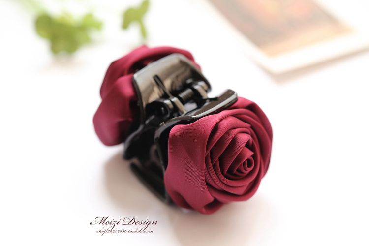 Phiên bản tiếng Hàn đầy đủ của clip bắt hoa trung bình bắt tóc kẹp tóc kẹp tóc đuôi ngựa chuck hoa đầu trang sức phụ kiện tóc F1545 băng đô turban