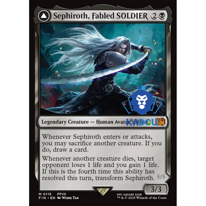 Fin 115 Legendary Shinra Warrior Sephiroth/One-Winged Angel Sephiroth Magic: the Gathering Sephiro