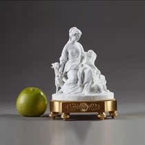 Solo-Deer Atlantic Antique French Bronzes Bronze Statue of the Teenage Girl Themed Vegetarian Porcelain Pendulum