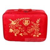 Красный чемодан для невесты, коробка, ретро портативная сумка