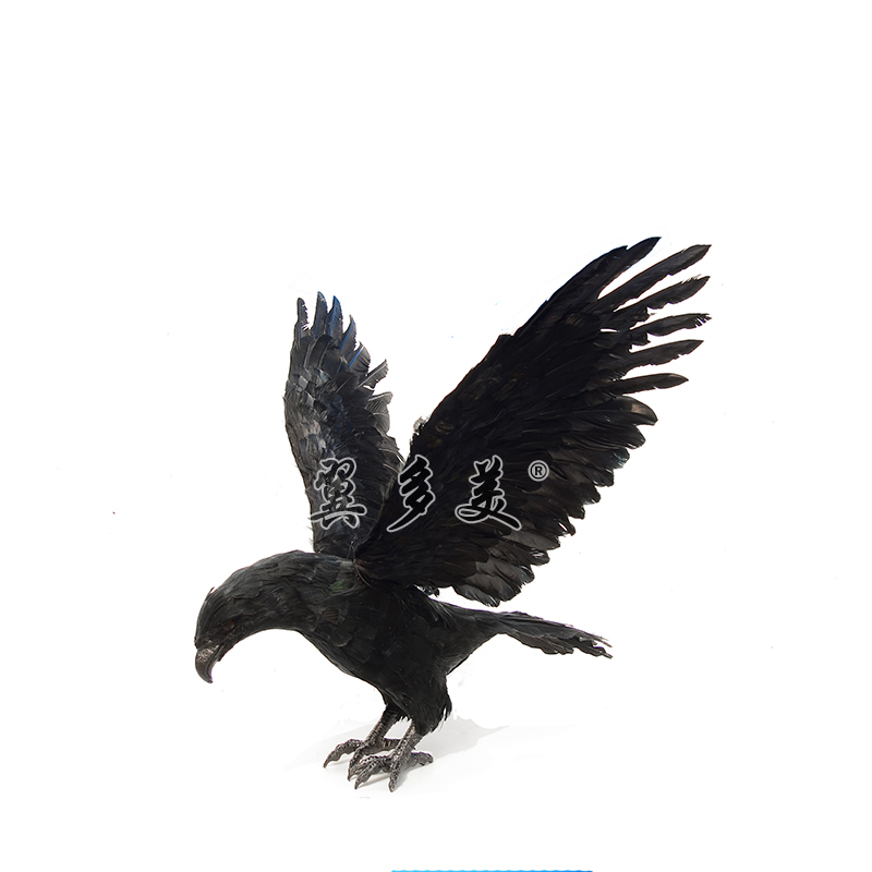 Beggar Gang Falcon Simulation Eagle Black Hawk Props Pendant Ornaments Simulation Bird Decoration Tomorrow Ark Grey Feather Town House