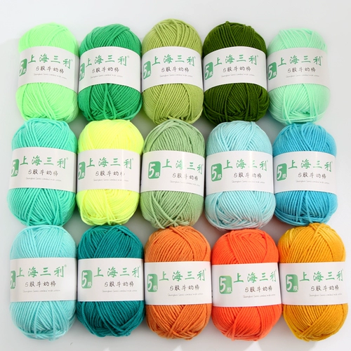 上海三利 Плетеный детский шерстяной шарф ручной работы, свитер, клубок пряжи, «сделай сам»