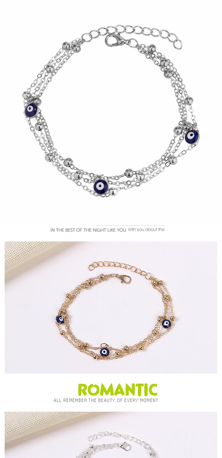 Đơn giản cá tính phong cách dân tộc phụ kiện hoang dã nhỏ dễ thương chuỗi hạt nhiều lớp vòng chân thời trang châu Âu và Mỹ nữ lắc chân nữ bạch kim