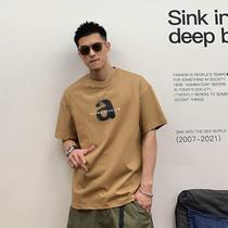Xu Tailang Day Department Retro Short Sleeve T-shirt Male Inn Tide Summer Casual Loose Youth Blouses Port Wind Round Collar Compassionate