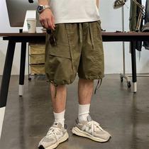 Xu Tailang Day Ensemble Tooling Retro Shorts Mens Surge Summer Port Wind Casual Pants Loose Straight Barrel 50% Pants