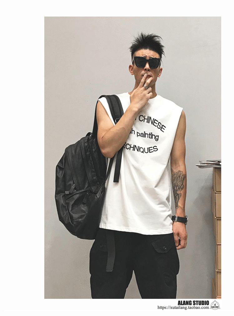 Mỹ thể thao nam vest vest không tay áo thun đi biển thanh niên nam mồ hôi vest vest thương hiệu vest vai ngắn tay ao the thao