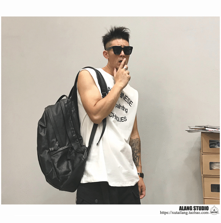 Mỹ thể thao nam vest vest không tay áo thun đi biển thanh niên nam mồ hôi vest vest thương hiệu vest vai ngắn tay ao the thao