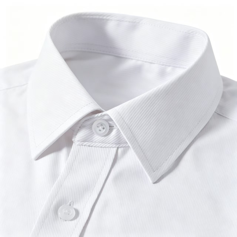 Women's Shirt, Short-Sleeved, Square Collar, White Diagonal Stripes, Professional Workwear, Business Interview Formal Wear, Work Uniform, White Shirt Women's Shirt, Short-Sleeved, Square Collar, White Diagonal Stripes, Professional Workwear, Business Interview Formal Wear, Work Uniform, White Shirt