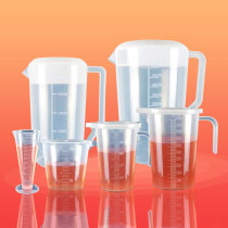 24-hour urine protein quantitative cup plastic measuring bucket transparent measuring scale food grade measuring cylinder with lid milk tea tool