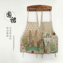 Apron Korean version of female waterproof oil-proof anti-fouling princess gown fashion kitchen adult cooking kitchen cute