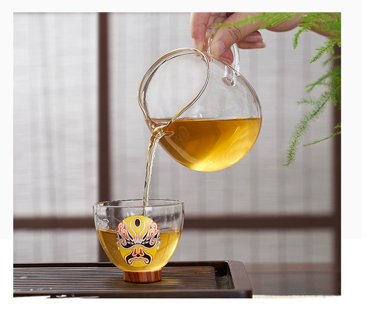 Hantang Apple Cup Fair Cup Tea Quả trà thủy tinh borosilicate cao bộ trà phụ kiện trà Kung Fu trà lọc trà