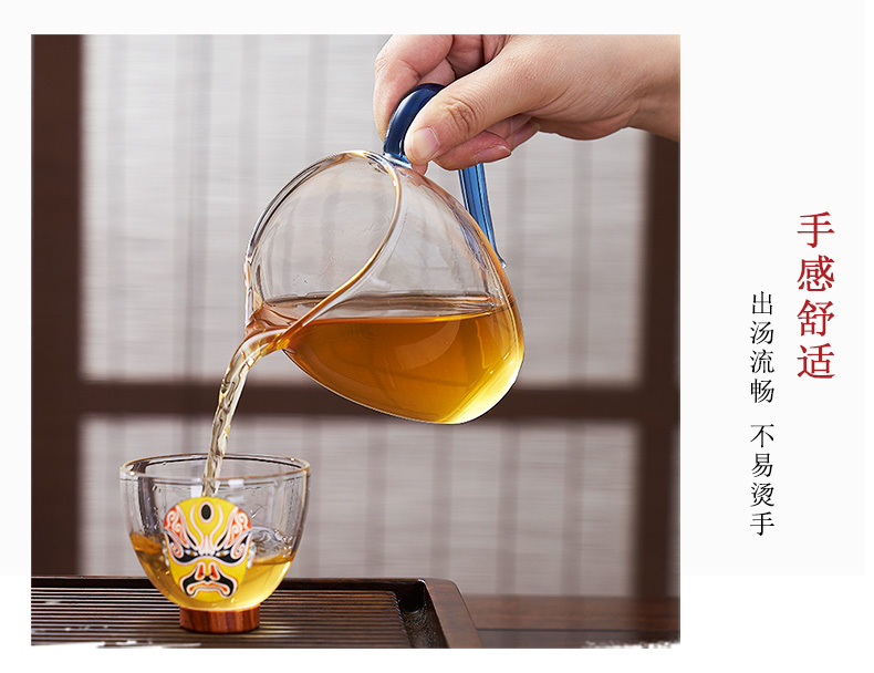 Han and tang dynasties apple cup points fair keller of tea ware high borosilicate glass tea set tea accessories kung fu tea) filter