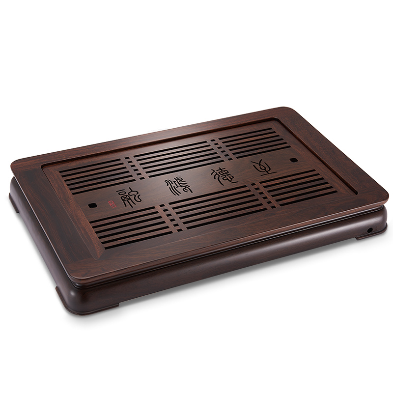 Han and tang dynasties tea tea saucer dry solid wood tea tray tray was embedded drainage tea home kung fu tea tray
