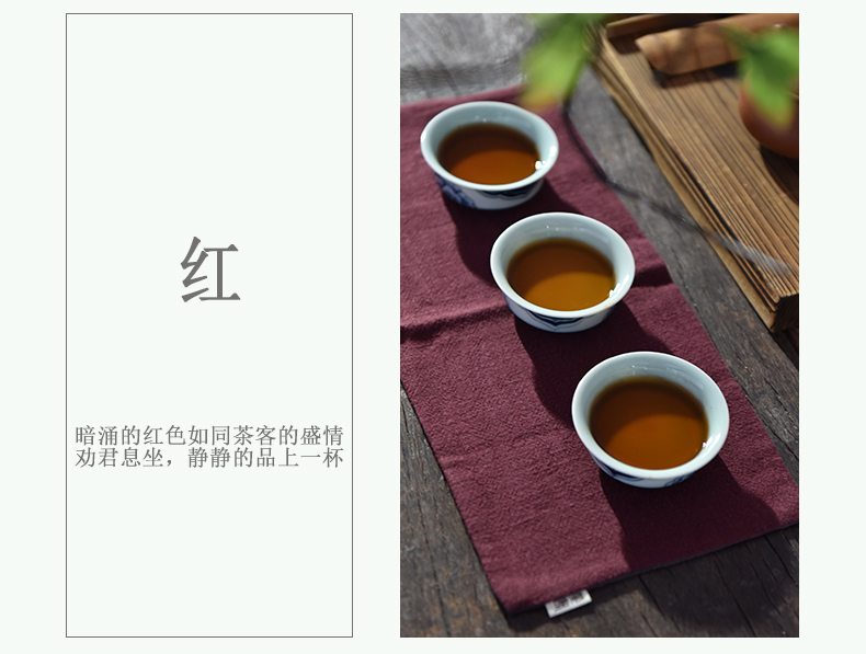 Han and tang dynasties tea towel thickening jie fang cotton checking tea towel double cloth seats kung fu tea tea tea water