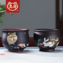 Han and Tang Yixing Zisha Cup teacup famous handmade mud painting master Cup single cup tea cup personal tea small Cup