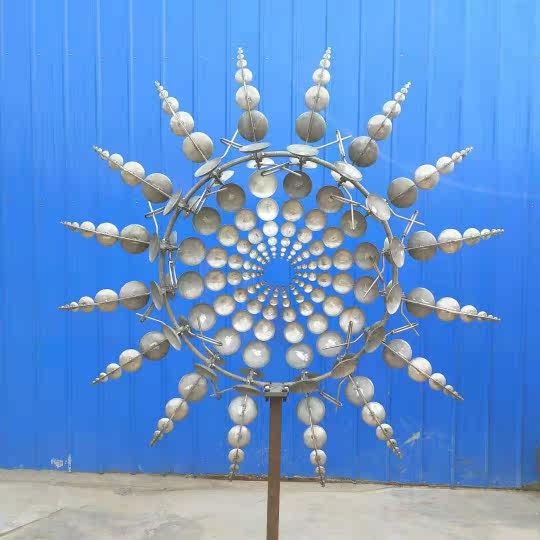 304 stainless steel pneumatic sculpture, custom stainless steel pneumatic sculpture outdoor sunflower iconic garden