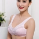 Áo lót không vành và trung niên không khóa có kích thước lớn mùa hè mỏng phần cotton full cup bra quần lót nữ thun lạnh