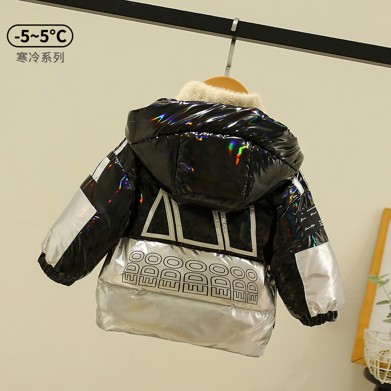 Boy's down clothes Little Children's winter clothing Thickened Cotton Clothing Tide Boy Baby Pie Overcomes the Long Edition in Baby Down