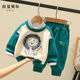 La Chapelle children's clothing boys fleece sweater suit thickened 2022 autumn and winter new baby foreign style fashionable baby