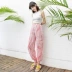 2018 kỳ nghỉ voan quần mỏng quần boho đi biển quần lỏng harem quần đèn lồng tại chỗ quần đi biển đẹp rẻ Quần bãi biển