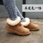 Giày len nữ mùa đông lông cừu một đôi giày tuyết thể thao giày ấm cao để giúp buộc đôi giày trượt shop giày boot nữ