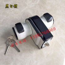 Factory direct office high partition single open glass door lock black white ball lock glass handle lock