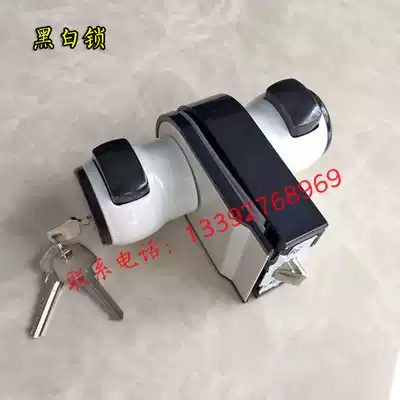 Factory direct office high partition single open glass door lock black white ball lock glass hand lock